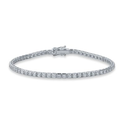 Bratara tennis din aur alb cu diamante de 1.9ct