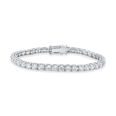 Bratara tennis din aur alb cu diamante de 7.37ct