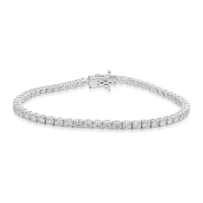 Bratara tennis din aur alb cu diamante de 7.5ct