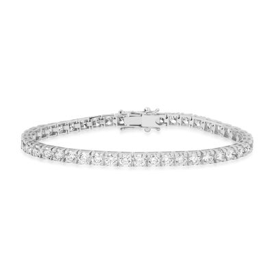 Bratara tennis din aur alb cu diamante de 7.8ct