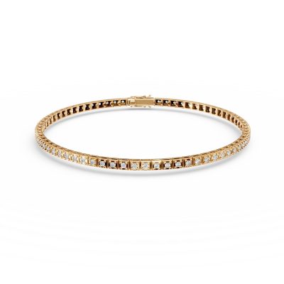 Bratara tennis din aur galben cu diamante de 0.5ct