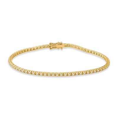 Bratara tennis din aur galben cu diamante de 0.88ct