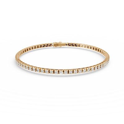 Bratara tennis din aur galben cu diamante de 1ct