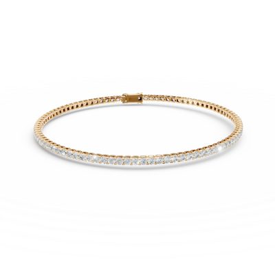 Bratara tennis din aur galben cu diamante de 4ct