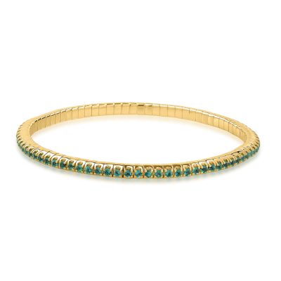 Bratara tennis din aur galben cu smaralde de 1.72ct