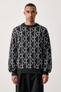 Calvin Klein  pulover cu fermoar pentru bărbați cu amestec de lână