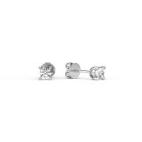 Cercei din aur alb cu diamante de 0.2ct