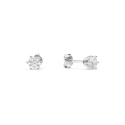 Cercei din aur alb cu diamante de 0.315ct