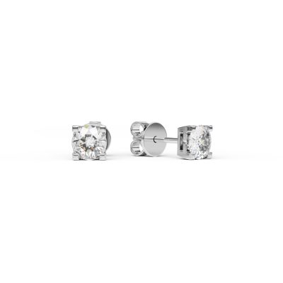 Cercei din aur alb cu diamante de 0.39ct