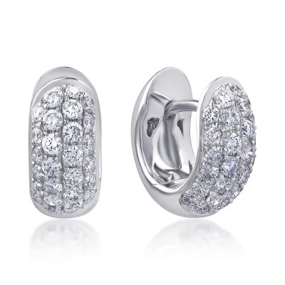 Cercei din aur alb cu diamante de 0.49ct