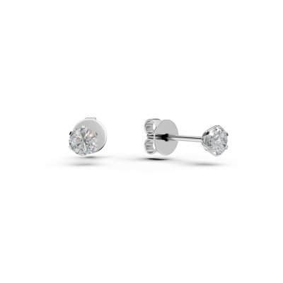 Cercei din aur alb cu diamante de 0.4ct