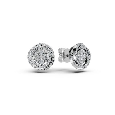 Cercei din aur alb cu diamante de 0.52ct