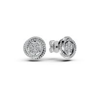 Cercei din aur alb cu diamante de 0.52ct