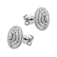 Cercei din aur alb cu diamante de 0.54ct