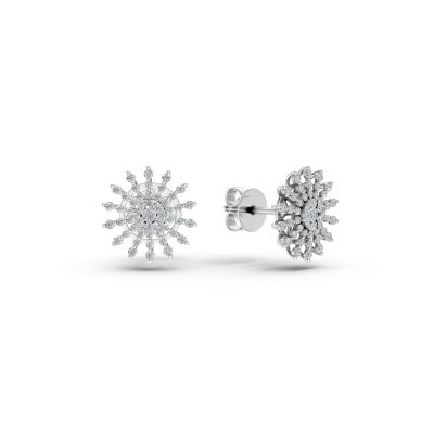 Cercei din aur alb cu diamante de 0.67ct