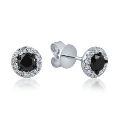 Cercei din aur alb cu diamante de 0.71ct