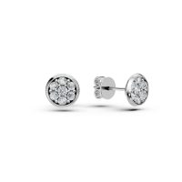 Cercei din aur alb cu diamante de 0.82ct
