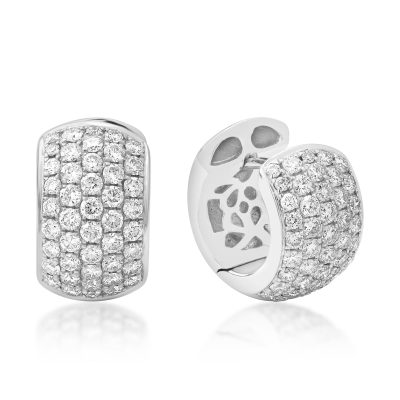 Cercei din aur alb cu diamante de 0.92ct