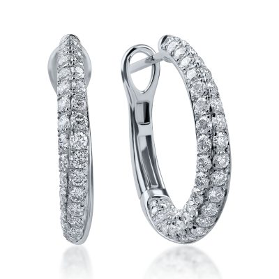 Cercei din aur alb cu diamante de 1.001ct