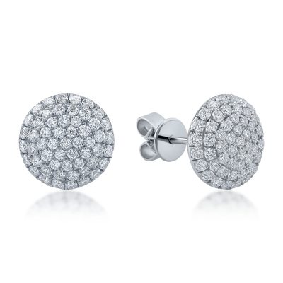 Cercei din aur alb cu diamante de 1.01ct