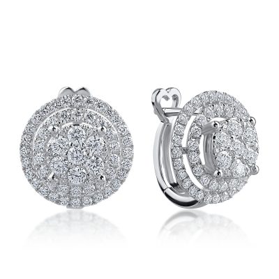 Cercei din aur alb cu diamante de 1.02ct