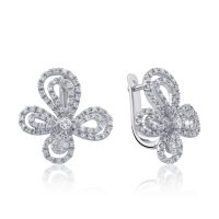 Cercei din aur alb cu diamante de 1.077ct