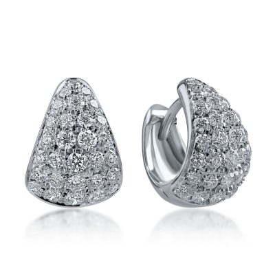 Cercei din aur alb cu diamante de 1.15ct