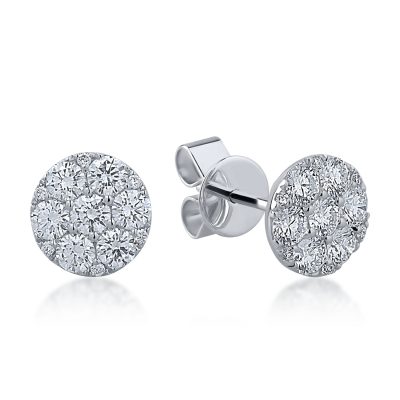 Cercei din aur alb cu diamante de 1.27ct
