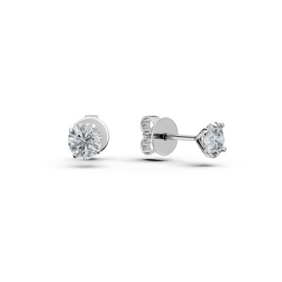 Cercei din aur alb cu diamante de 1.2ct