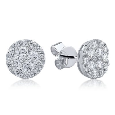 Cercei din aur alb cu diamante de 1.46ct