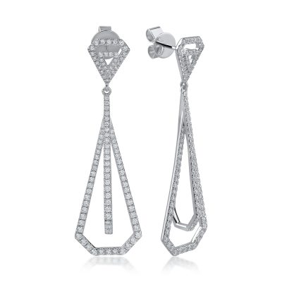 Cercei din aur alb cu diamante de 1.52ct