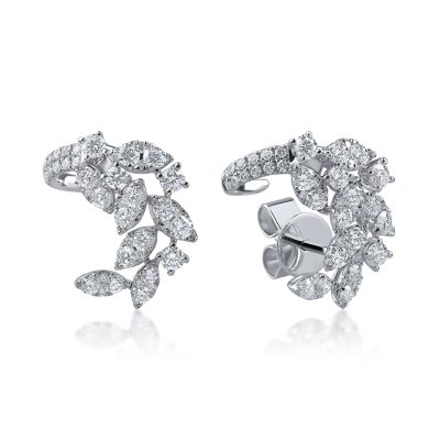 Cercei din aur alb cu diamante de 1.63ct