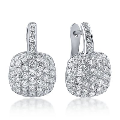 Cercei din aur alb cu diamante de 1.65ct