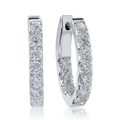 Cercei din aur alb cu diamante de 1.65ct