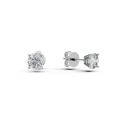 Cercei din aur alb cu diamante de 1ct