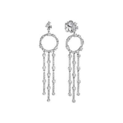Cercei din aur alb cu diamante de 2.26ct