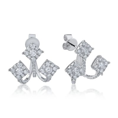 Cercei din aur alb cu diamante de 2.276ct