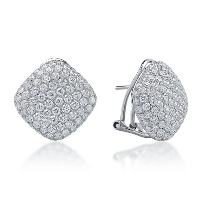 Cercei din aur alb cu diamante de 4.43ct