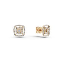 Cercei din aur galben cu diamante de 0.36ct