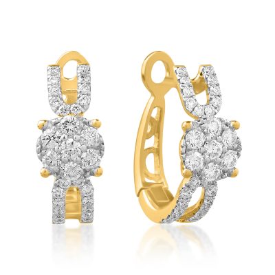 Cercei din aur galben cu diamante de 0.41ct