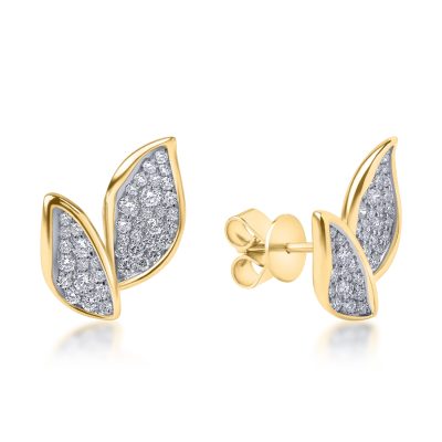 Cercei din aur galben cu diamante de 0.57ct