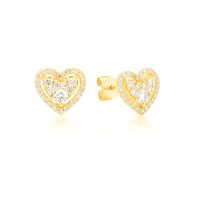 Cercei din aur galben cu diamante de 0.5ct