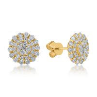 Cercei din aur galben cu diamante de 1.35ct