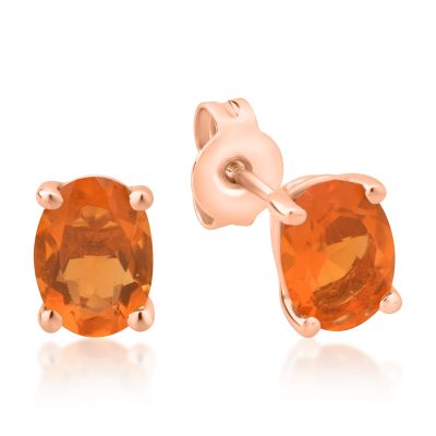 Cercei din aur roz cu opal de foc de 1.05ct