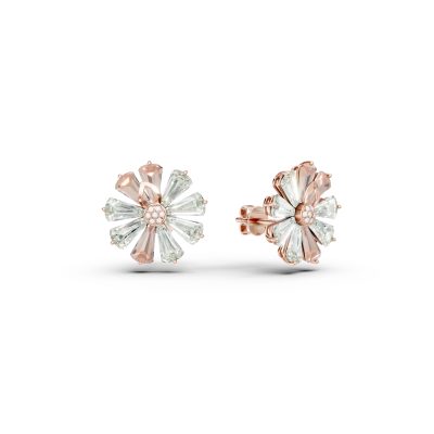 Cercei din aur roz cu pietre pretioase si semipretioase de 12.6ct