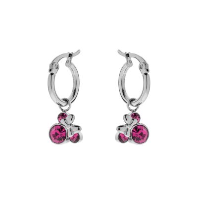 Cercei Disney cu pandantiv Minnie Mouse - Otel Medical Inoxidabil si Cristal Roz