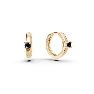 Cercei pentru copii din aur galben cu safire de 0.139ct