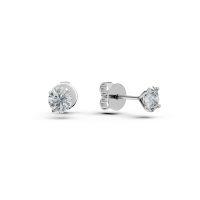Cercei stud din aur alb cu diamante de 1ct