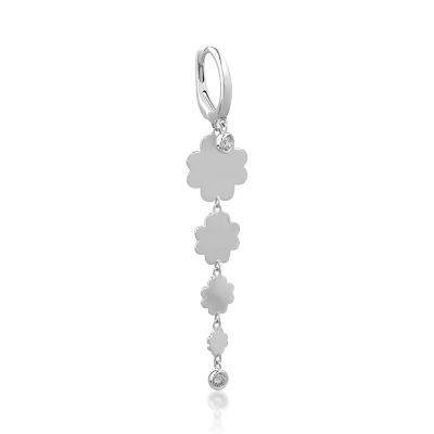 Cercel din aur alb cu diamante de 0.12ct