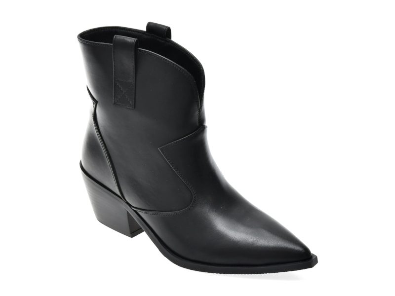Ciocate FLAVIA PASSINI negre, ATC379, din piele naturala
